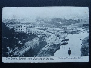 Bristol THE DOCKS from Suspension Bridge c1904 Postcard by Barton Warehouses Ltd