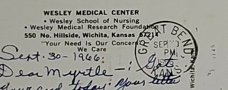 Wesley Medical Center Wichita Kansas 1966 School of Nursing Great Bend Post  566