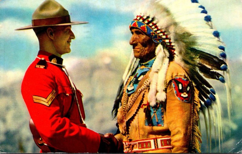 Canada Canadian Mountie and Indian Chief Sitting Eagle 1959