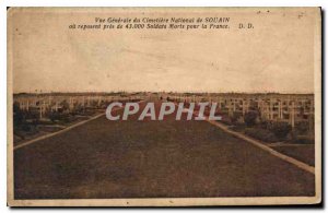 Old Postcard Vue Generale du Cimetiere National Souain