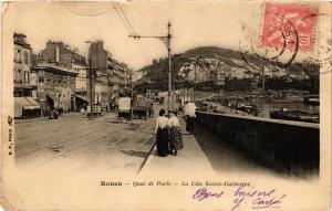 CPA ROUEN-Quai de PARIS-La Cote Ste-Catherine (269372)