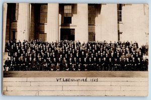 Vermont VT Postcard RPPC Photo Legislature Political 1908 Unposted Antique