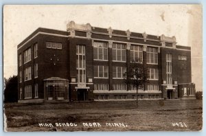 Mora Minnesota MN Postcard RPPC Photo High School Building c1910's Antique