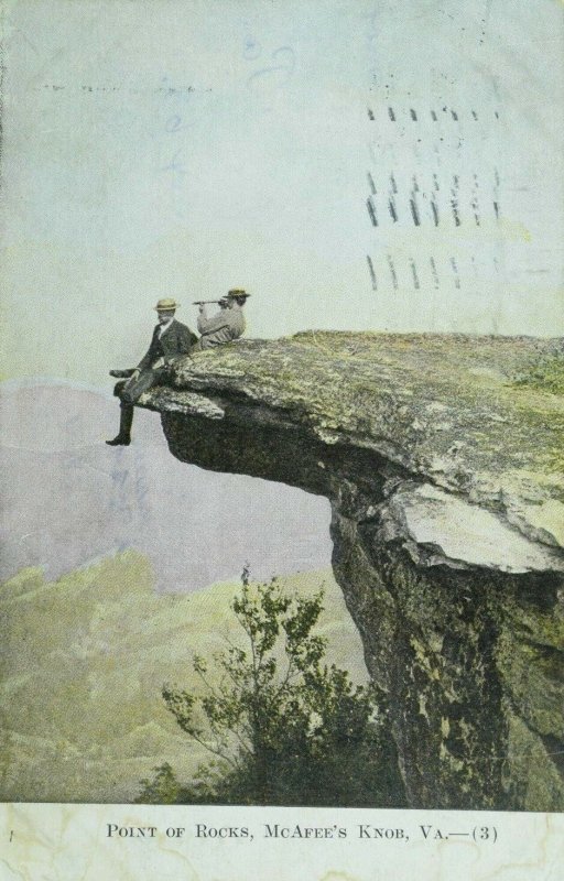 C.1905-10 Point of Rocks, McAfee's Knob, VA. Vintage Postcard P69