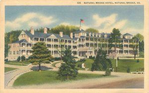 Natural Bridge Virginia Natural Bridge Hotel Linen Postcard Unused