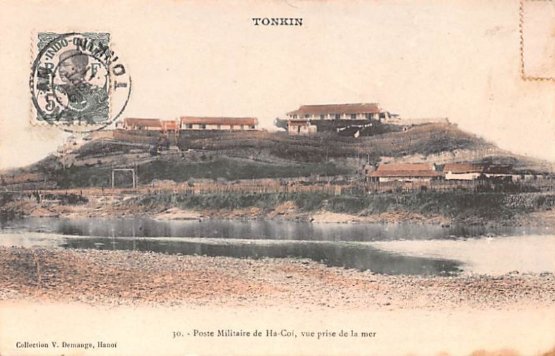 Poste Militaire de Ha Coi, Vue prise de la mer Tonkin Vietnam, Viet Nam 1910 ...