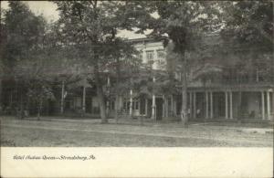 Stroudsburg PA Hotel Indian Queen Used 1905 Postcard