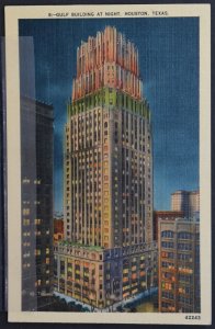 Houston, TX - Gulf Building at Night