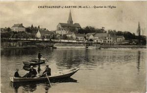 CPA CHATEAUNEUF-sur-SARTHE - Quartier de l'Église (296751)