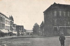 Geneva New York Castle Street Scene Historic Bldgs Antique Postcard K69119