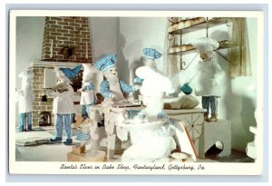 Vintage Santa's Elves Fantasyland, Gettysberg, PA. Postcard P1E