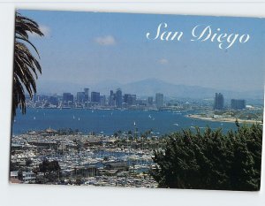 Postcard View of San Diego Skyline from Pt. Loma, San Diego, California