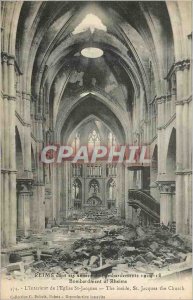 Old Postcard Reims in its bombardment of year 1914 1918 The Interior of the C...