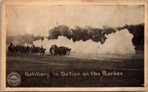 Postcard NM Pancho Villa's Raid US Artillery in Action at Border RARE 1916 M60