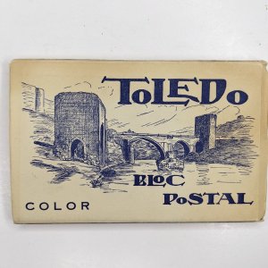 c1950s Toledo, Spain Souvenir x20 Color Postcard Folder Heliotipia Artística 1N 