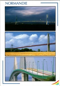 Le Pont de Normandie de Tancarville de Brotonne Vintage 1990s Postcard