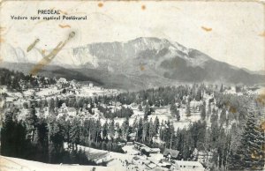 Romania Predeal vedere spre masivul postavarul Postcard