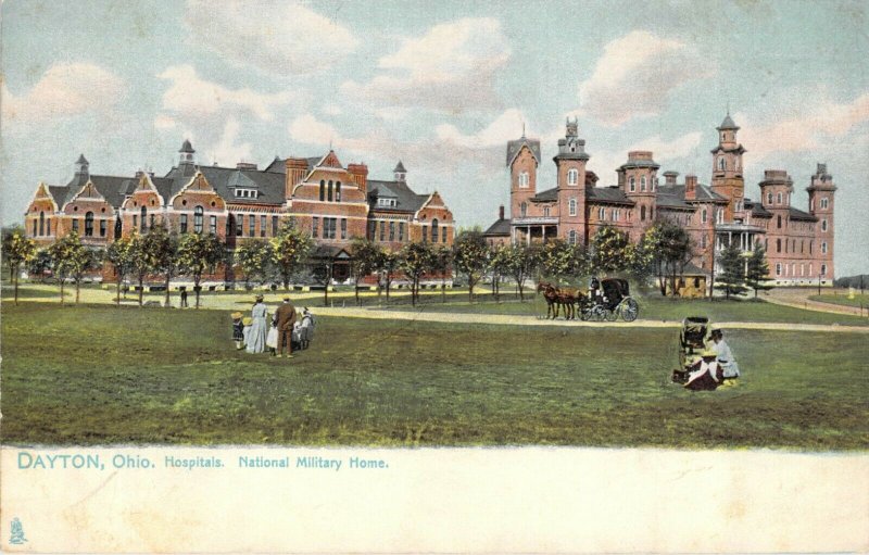 Raphael Tuck National Military Home Dayton Ohio Hospitals 1907 Divided Postcard