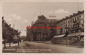 Germany, Koblenz, RPPC, Traube Hotel, Exterior View, 1928 PM, Photo