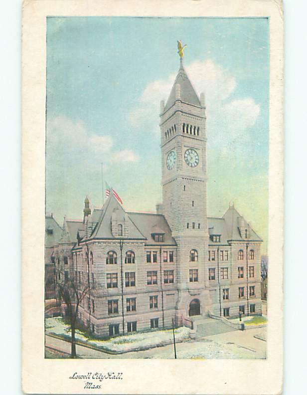 Pre-1907 CITY HALL Lowell Massachusetts MA n5918