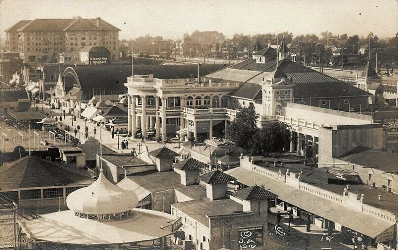 San Diego CA Exposition Aerial View Real Photo Postcard