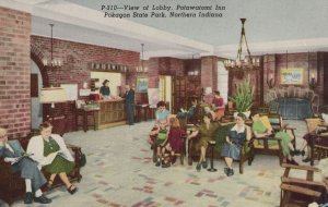 Indiana Pokagon State Park View Of The Lobby Potawatomi Inn USA Postcard