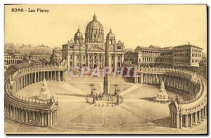 Old Postcard Roma San Pietro