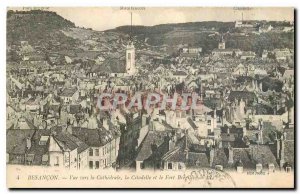 Old Postcard Besancon View to the cathedral Citadel and Fort Bregille