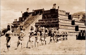 Mexico High Presits Gods and Warriors Real Photo Postcard PC510
