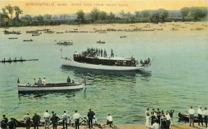 Springfield Massachusetts River View Yacht Club Mason Bros1908 Postcard 21-10279