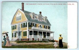 GOOD WILL FARM, Fairfield ME ~ BANCROFT FOOTE Boys Cottage 1900s UDB Postcard