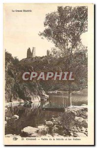 Old Postcard Creuse illustrated Croxant valley of the Sedelle and Ruins