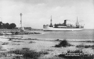 Finland Steamship Co Helsingfors SS Ilmatar Real Photo Vintage Postcard JE359081