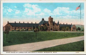 USA Marquette State House of Correction and Branch Prison Vintage Postcard C208
