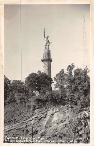 J43/ Birmingham Alabama RPPC Postcard c1950s Vulcan Iron Man 55