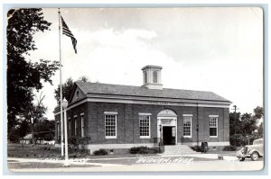 c1950's Post Office  Building Car Scene Auburn Nebraska NE RPPC Photo Postcard
