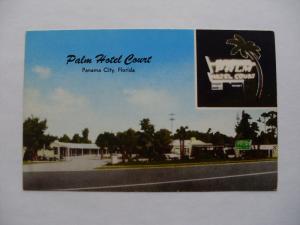 1950's Palm Hotel Court Motel Panama City Florida FL Postcard y5470