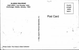 Postcard TRAIN SCENE Anchorage Alaska AK AK8840