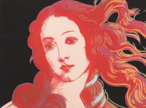 Andy Warhol The Birth Of Venus Red Painting Postcard