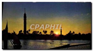 Postcard Modern Cairo Sunset on the Nile