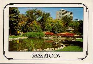 Riverbank Park Saskatoon Saskatchewan SK Sask Unused Vintage Postcard D45 