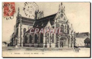 Postcard Old Brou Church Bourg