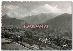 Postcard Modern Approx Ax les Thermes Ariege village of Ignaux and Pyrenees