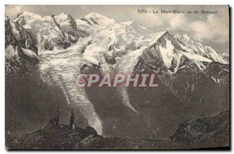 Old Postcard Mont Blanc seen of Brevent