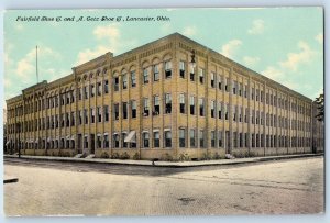 Lancaster Ohio Postcard Fairfield Shoe Getz Shoe Exterior Building c1910 Vintage