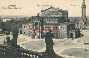 Germany, Dresden, Konig Johann-Denkmal, Opernhaus, Fernheizwerk