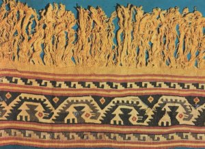 Chancay Peruvian Culture Cotton Woolen North Coast Tapestry Postcard