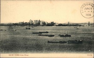 NEW YORK CITY NYC View from River c1910 Postcard