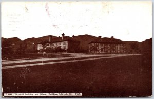 1909 Physical Building In Library Building Salt Lake City Utah Posted Postcard