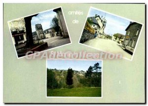 Postcard Modern Saint-Martin-la-M?anne Church La Grande Rue Vue Generale